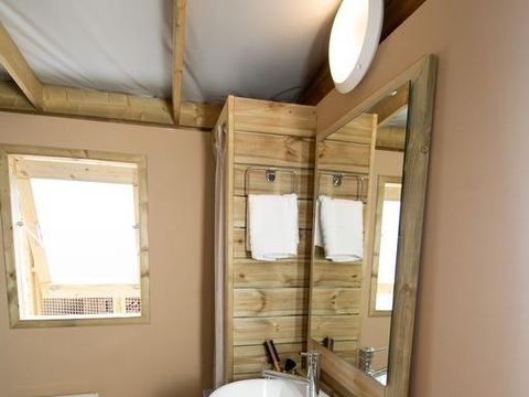 TENTE TOILE ET BOIS 4 personnes - Lodge Cosyflower LUXE PREMIUM