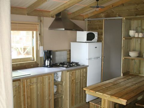 TENTE TOILE ET BOIS 4 personnes - Lodge Cosyflower LUXE PREMIUM