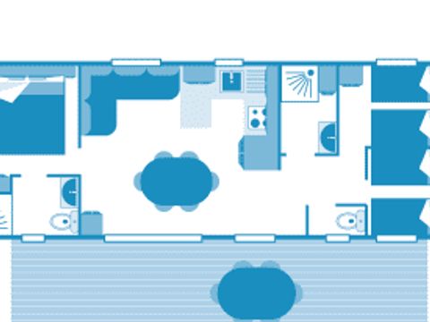 MOBILHOME 6 personnes - Cottage 6p 3ch 2SdB ***