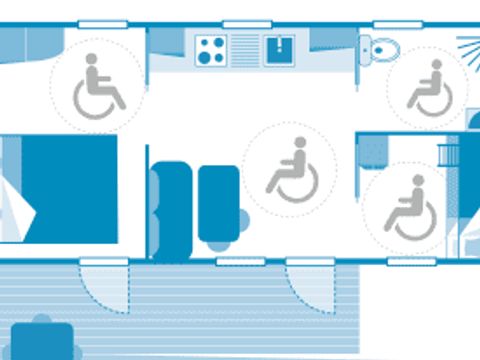 MOBILHOME 4 personnes - Cottage PMR 4p 2ch ****