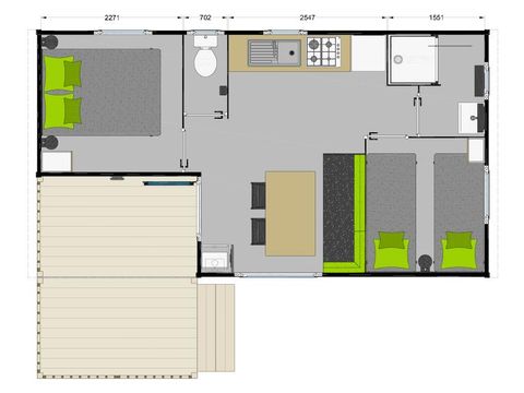 MOBILHOME 4 personnes - COSY (Malaga) -2 chambres 