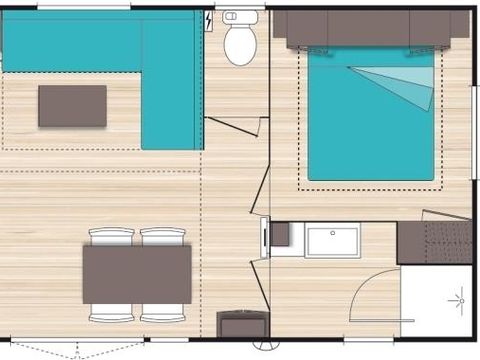 MOBILHOME 5 personnes - CONFORT (Ohara 834)- 2 chambres 
