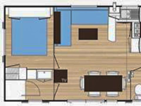 MOBILHOME 6 personnes - Familial - 3 chambres - Pergola