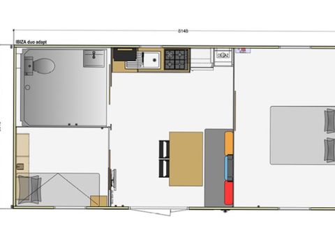 MOBILHOME 4 personnes - Mobil-home PMR - 30m² - 2 chambres