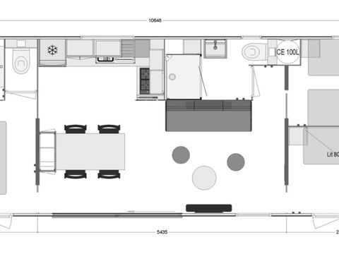 MOBILHOME 6 personnes - Mobil-home Atlantique SPA - 40m² - 3 chambres