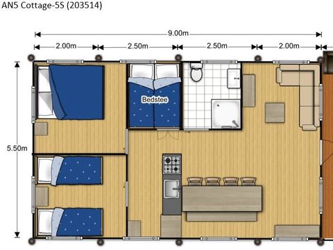 Tente en toile et en bois 6 personnes - SAFARI COTTAGE INSOLITE PREMIUM