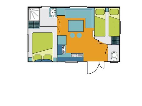 MOBILHOME 4 personnes - Essentiel 2 chambres