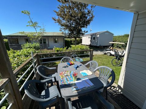 MOBILHOME 6 personnes - Mobil-home equilibre 6 pers 3ch terrasse + tv+lv