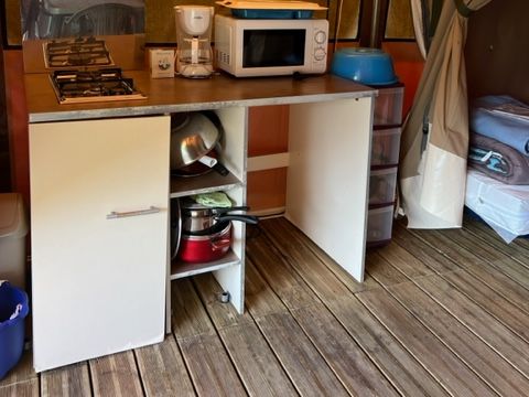 TENTE TOILE ET BOIS 4 personnes - LODGE VICTORIA SANS SANITAIRES
