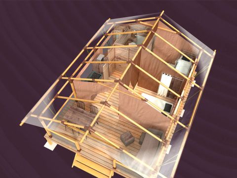LODGE 5 personnes - Lodge avec sanitaires et évier - 34m² -
