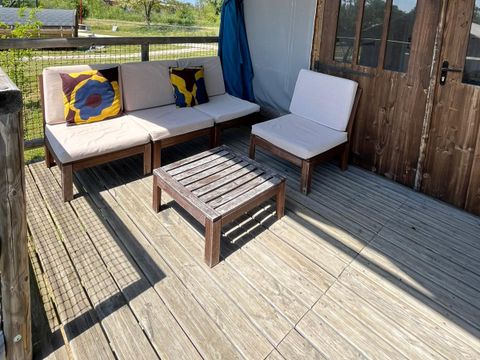 TENTE 5 personnes - Lodge sur pilotis Africa Confort 24m² (2 chambres) + terrasse couverte 12m²