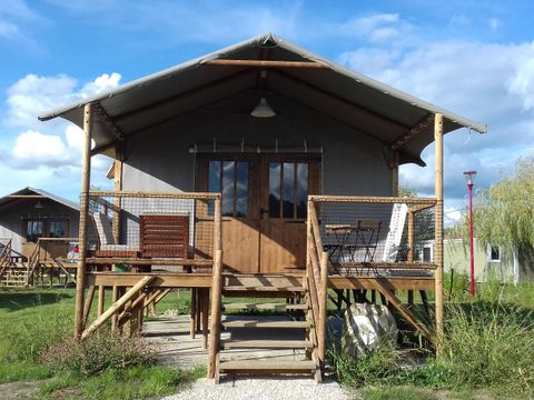 TENTE 5 personnes - Lodge sur pilotis Africa Confort 24m² (2 chambres) + terrasse couverte 12m²