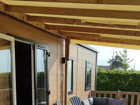 MOBILHOME 6 personnes - Cottage Privilège 40m2 (3 chambres, 2 sdb) +climatisation + terrasse