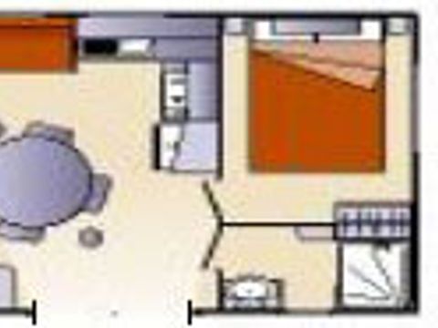 Mobilhome 6 personnes - Carnac - STANDARD - 32m² - 3 chambres - Terrasse couverte - TV