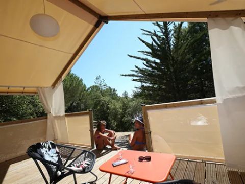 TENTE TOILE ET BOIS 4 personnes - Lodge Maasai 2/4 pers