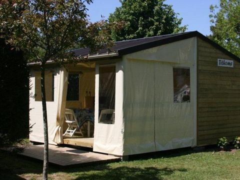 BUNGALOW TOILÉ 5 personnes - MINI 21-2 (Tithome)  >10ans - SANS SANITAIRE - maxi 4 adultes (lits superposés) - 2 chambres, environ 21m²