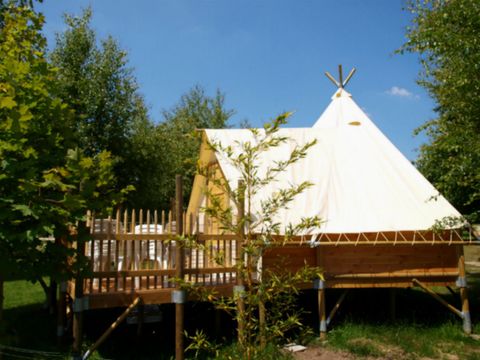 Tente en toile et en bois 4 personnes - Tipi confort