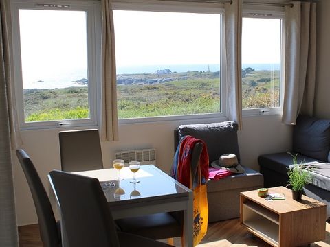 MOBILHOME 4 personnes - Mobil home Premium HORIZON 40m² - 2 chambres + terrasse semi-couverte 15m²  - Vue mer