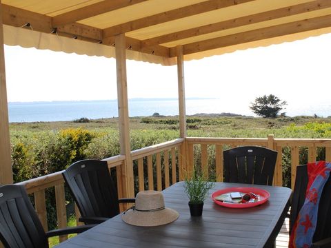MOBILHOME 4 personnes - Mobil home Premium HORIZON 40m² - 2 chambres + terrasse semi-couverte 15m²  - Vue mer