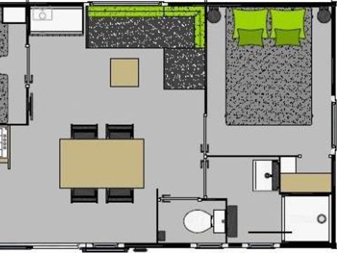 MOBILHOME 4 personnes - DÉTENTE - 2 chambres