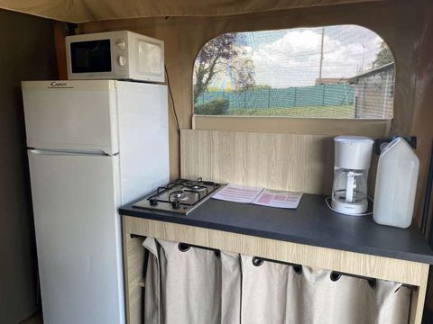 Tente en toile et en bois 4 personnes - Marquises, sans sanitaires