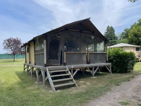 Tente en toile et en bois 4 personnes - Lac abane, sans sanitaire