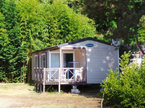 Mobilhome 6 personnes - Famille Standard 34m² - 3 chambres - Terrasse intégrée 6m² - TV - Clim - Kit bébé