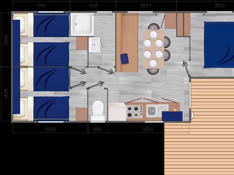 MOBILHOME 6 personnes - 3 chambres