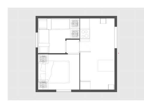 TENTE TOILE ET BOIS 4 personnes - LODGE (sans sanitaires)