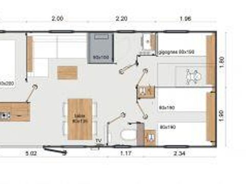 MOBILHOME 6 personnes - Mobil home BANALEC - 3 chambres
