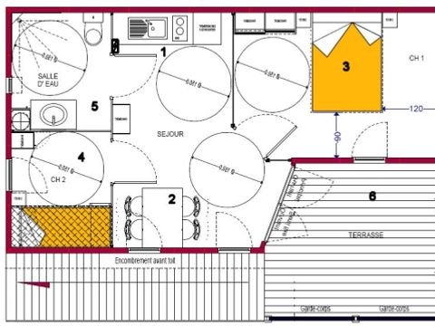 CHALET 5 personnes - Chalet Eden modulable, accessible PMR - 2 chambres