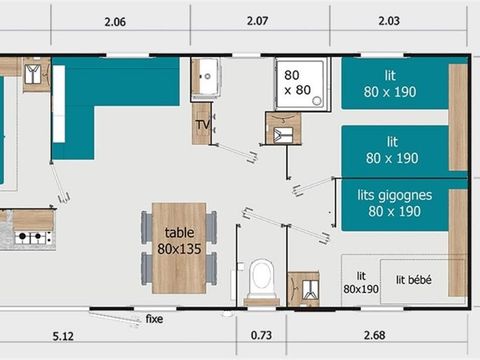 MOBILHOME 6 personnes - Lodge 87