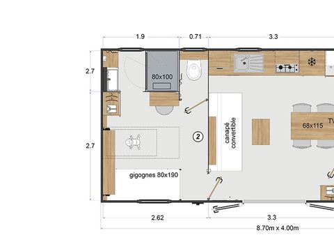 MOBILHOME 4 personnes - Lodge Premium