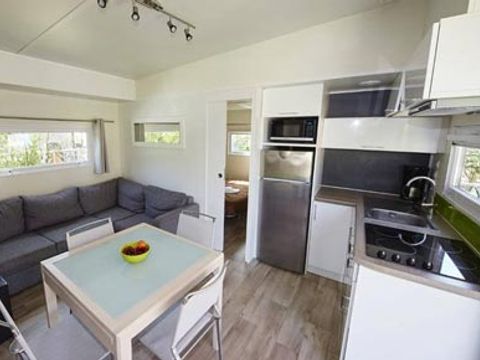 MOBILHOME 4 personnes - Sunêlia Luxe Taos 2 chambres / 2 salles de bain 35m² - TV - LV - Terrasse couverte - Linge Fourni