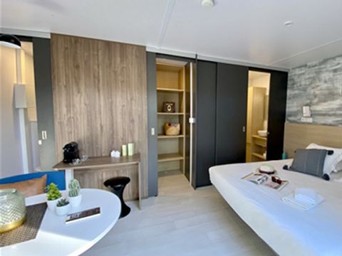 MOBILHOME 2 personnes - Sunêlia Luxe Taos 1 chambre 27m² - TV - Terrasse couverte - Linge fourni
