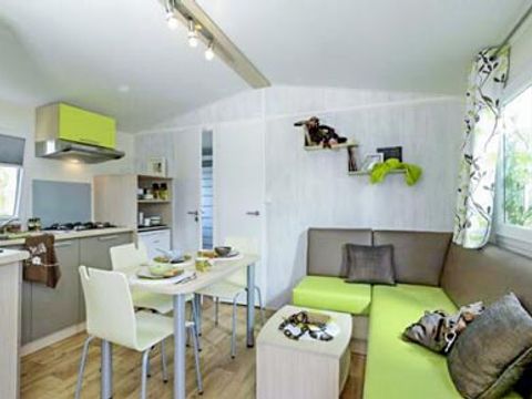 MOBILHOME 6 personnes - Loisir Pacifique 3 chambres 40m² - TV - Terrasse couverte