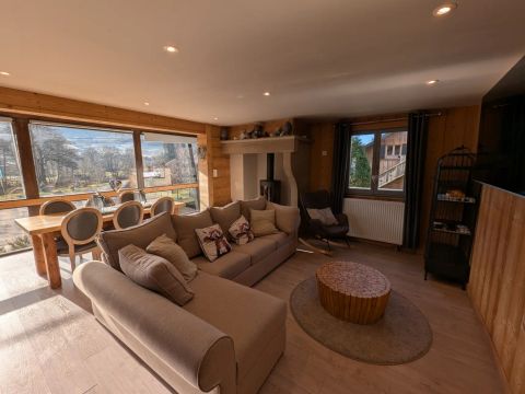 CHALET 6 personnes - Chalet de Charlène 3 chambres 120m² - TV - LV - Sauna Privatif - Terrasse couverte - Linge fourni