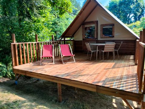 TENTE TOILE ET BOIS 4 personnes - Lodge Toilé Perché L'ORME