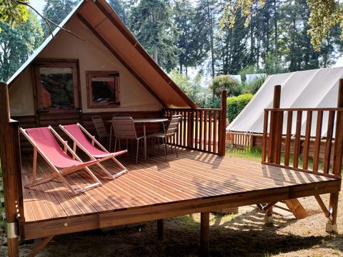 TENTE TOILE ET BOIS 4 personnes - Lodge Toilé Perché L'ORME