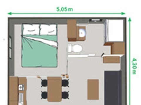 CHALET 3 personnes - Cottage "Confort" LE ROI ARTHUR