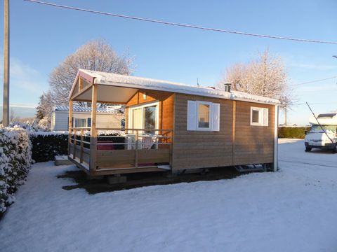 Mobilhome 2 personnes - IRIS- - 1 chambre - Cuisine - Salle de bain - Terrasse couverte