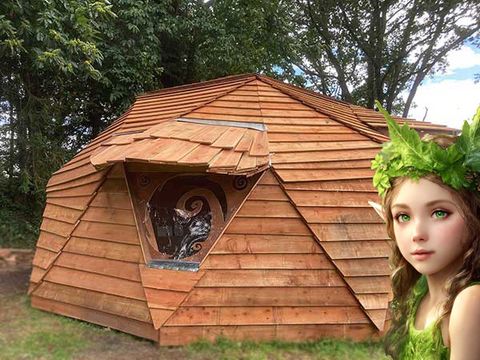 Hébergement 4 personnes - L'ALCHIMISTE géodésique confortable en bois 38m2 - 4 personnes