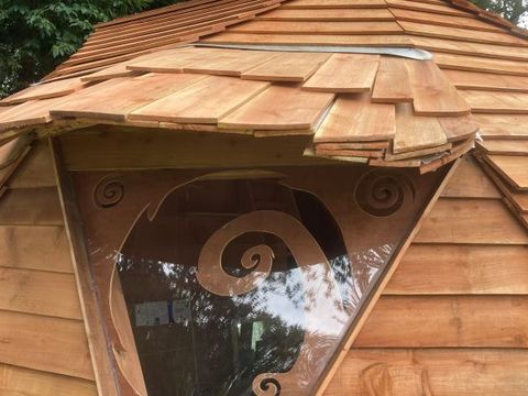 Hébergement 4 personnes - L'ALCHIMISTE géodésique confortable en bois 38m2 - 4 personnes