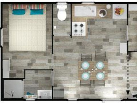 Mobilhome 6 personnes - TROLL et FARFADET Mobil-home Confort 36m² - 3 chambres sur parcelle >100m2