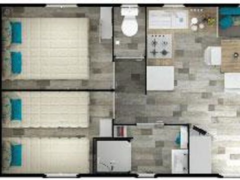 Mobilhome 8 personnes - KORRIGAN Mobil-home Confort 40m² - 4 chambres- 8pers max