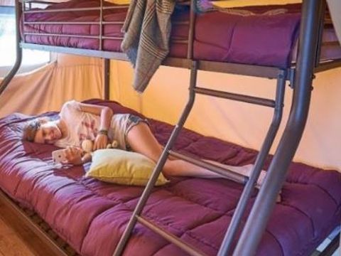 Tente en toile et en bois 5 personnes - Lodge Vintage sans sanitaire