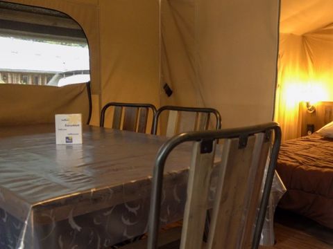 Tente en toile et en bois 5 personnes - Lodge Vintage sans sanitaire