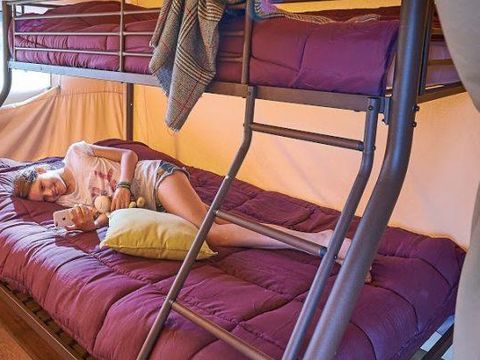 Tente en toile et en bois 5 personnes - Lodge Vintage sans sanitaire