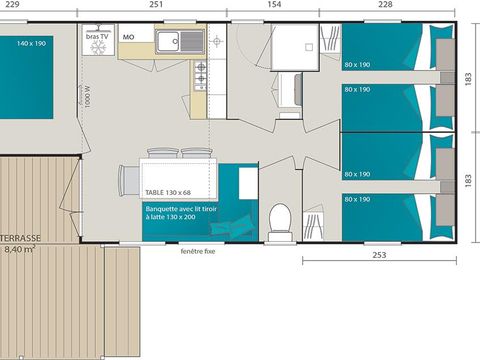 MOBILHOME 6 personnes - MH3 Confort