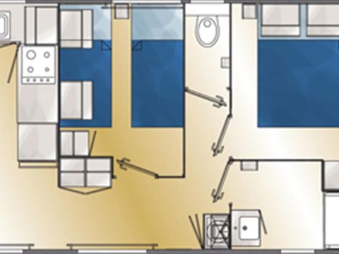 MOBILHOME 4 personnes - 30m² 4 places